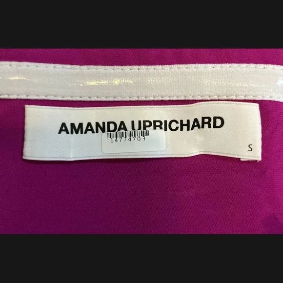 NEW AMANDA UPRICHARD Mandy Midi Dress Strapless High Slit Barbie Pink Small - Picture 8 of 8